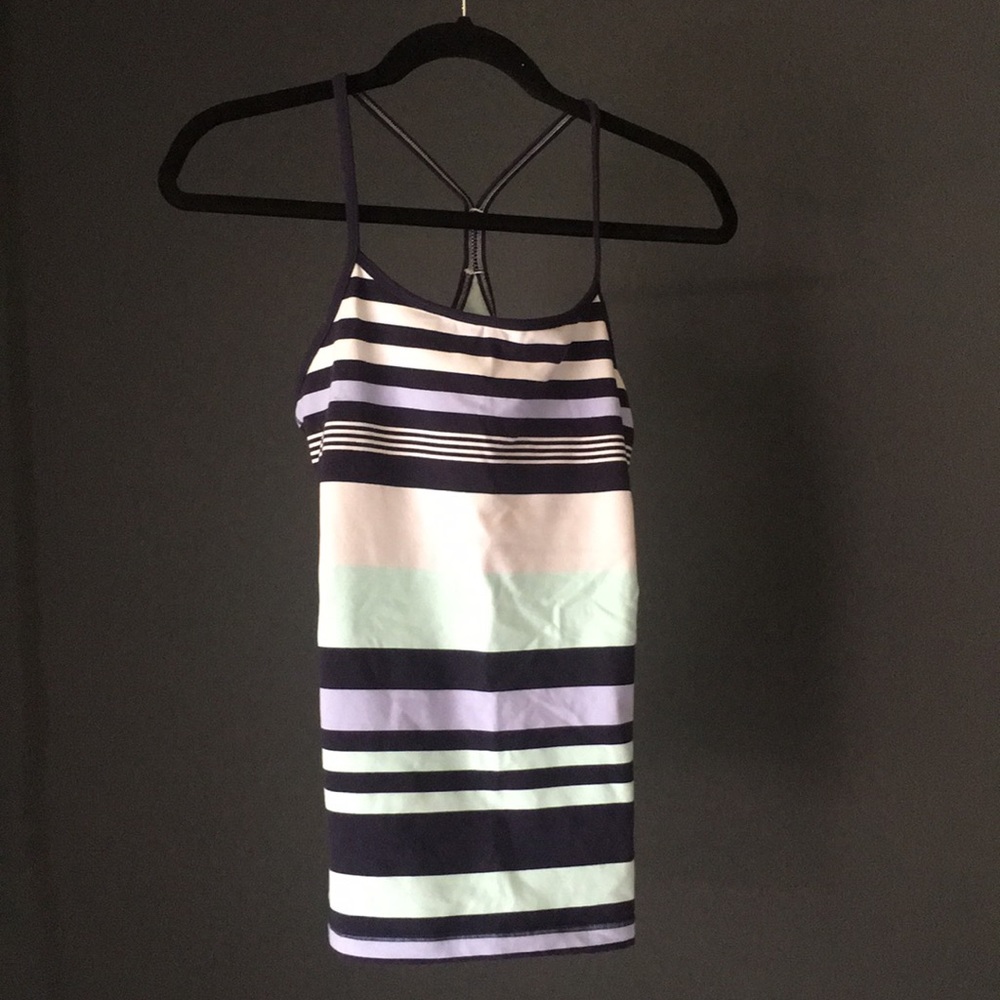 Lululemon Striped Tank with Built in Bra